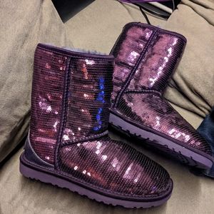 Purple Sequin Ugg Boots